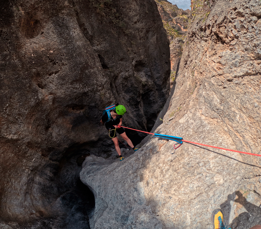 descenso barranco de las Revueltillas Monachil Granada Andalucía Espanya