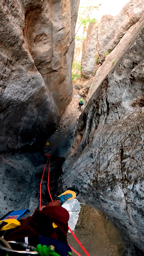 descenso barranco de las Revueltillas Monachil Granada Andalucía Espanya